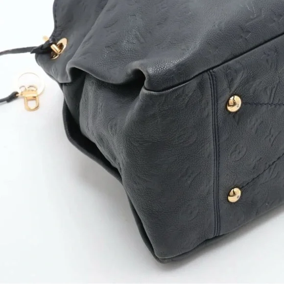 Louis Vuitton Navy Empreinte Embossed Monogram Shoulder Bag with Gold Hardware - Picture 6 of 11